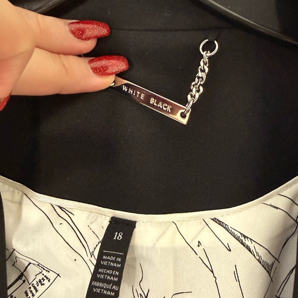 White House Black Market Women’s Black Button Up Blazer Plus Size 18W - Picture 2 of 8